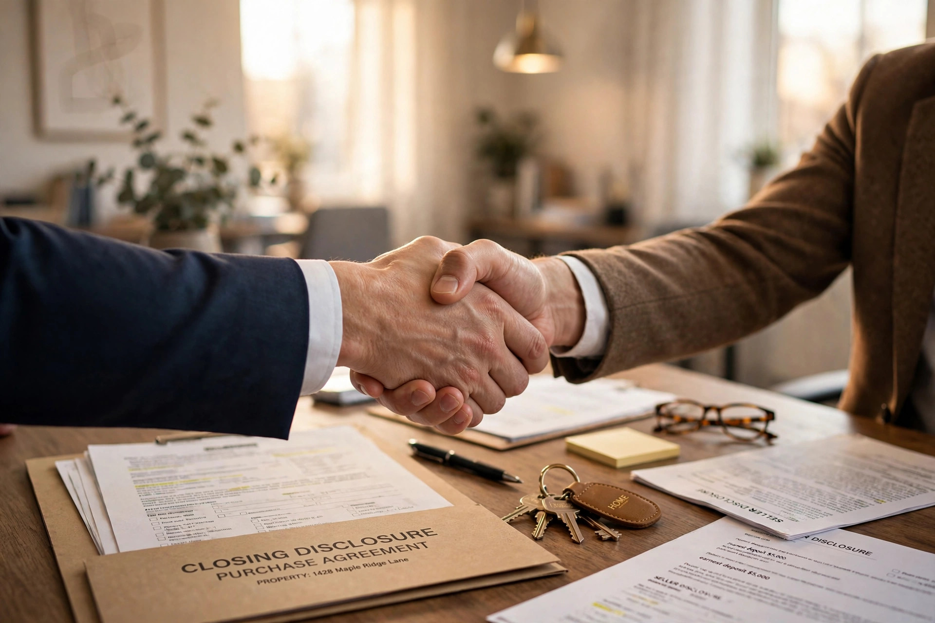 Closing day — keys handed over